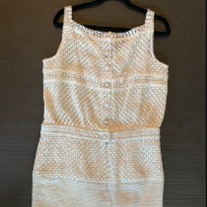 Chanel Knee-Length Dress, Light Blue and White - Size L-XL